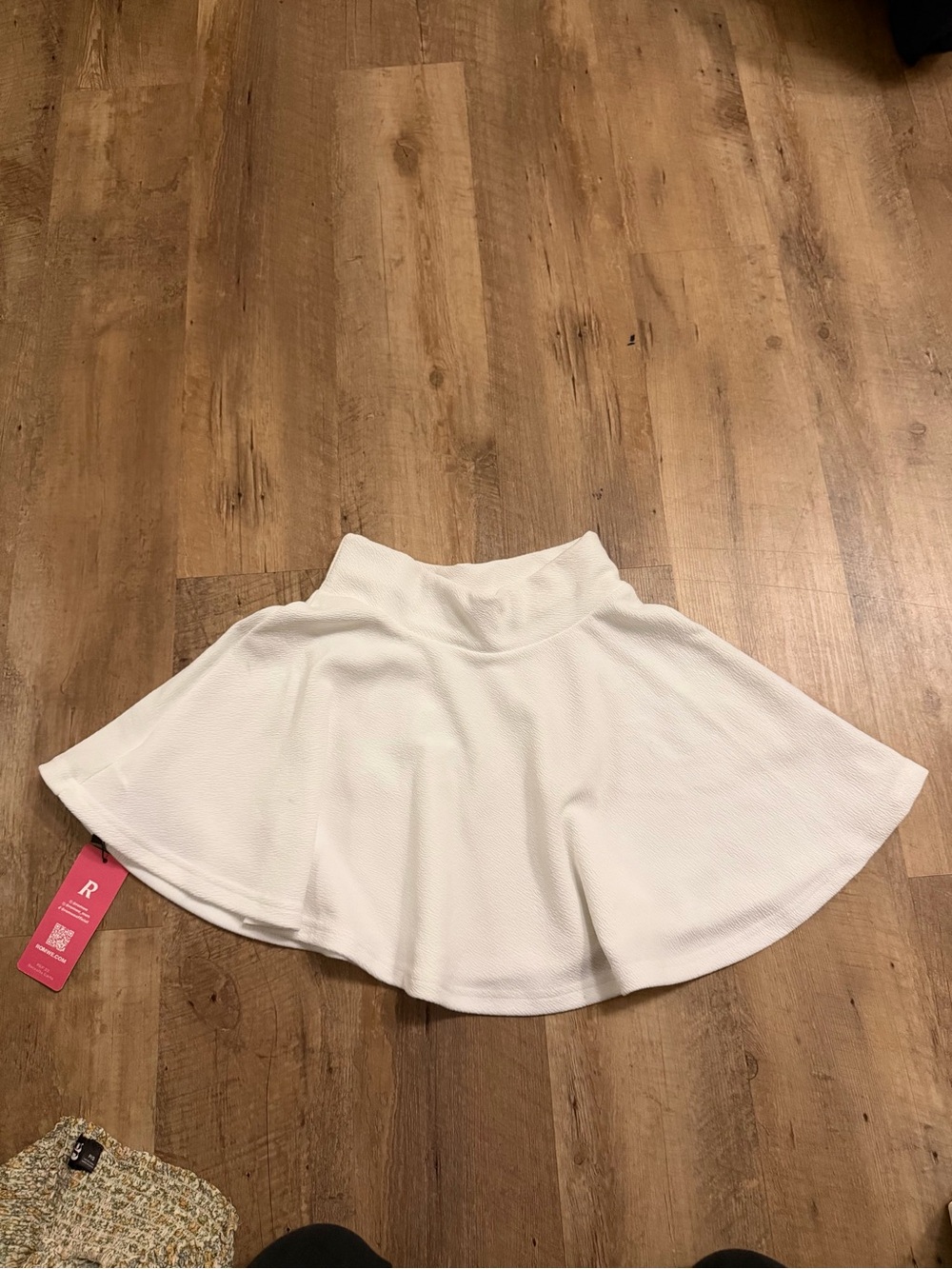 ROMWE White Circle Skater Skirt